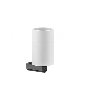 Gessi Rilievo Стакан подвесной, керамический Neolite, цвет: white/black metal PVD 59507#706