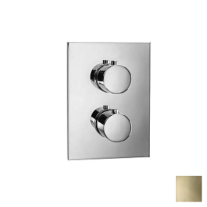 Almar Core Square Термостат для душа, внешняя часть на 2 потребителя, цвет: PVD polished gold E176882.GO