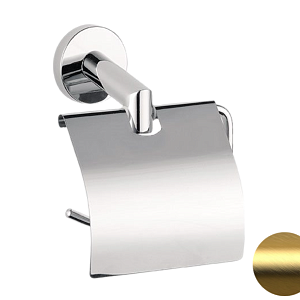 Remer Guest Держатель туалетной бумаги с крышкой, подвесной, цвет: oro spazzolato GS60BG