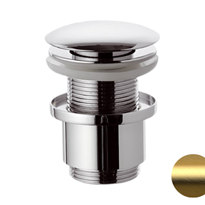 Remer Донный клапан click-clack без перелива, цвет: oro spazzolato 904CC2114BG