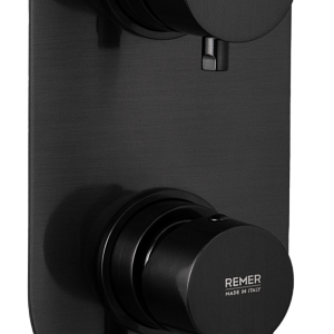 Remer X Style Смеситель для ванны встраиваемый, 2 потребителя, цвет: cromo nero spazzolato X92KBCFP