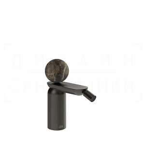 Gessi Perle Смеситель для биде, без донного клапана, излив 12,1 см, цвет: black metal brushed PVD 74168#707