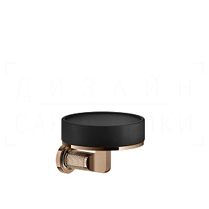 Gessi Inciso Мыльница с керамической чашей Neolite, подвесная, цвет: black/copper PVD 58502#030