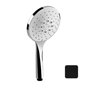 Gessi Душевая лейка 3 режима струи с белым диском, цвет: matte black 14376#299