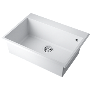 Omoikiri Tedori 68-WH Кухонная мойка Tetogranit 68x50 см, цвет: белый 4993967
