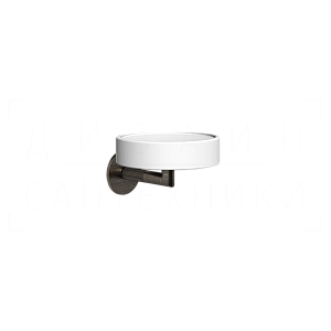 Gessi Ingranaggio Мыльница с керамической чашей Neolite, подвесная, цвет: white/aged bronze 63801#187