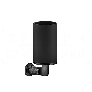 Gessi Inciso Стакан подвесной, керамический Neolite, цвет: black/black metal PVD 58508#706