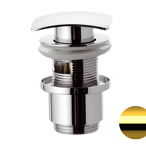 Remer Донный клапан click-clack с переливом, цвет: oro lucido 905SCC2114DO