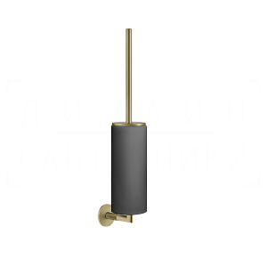 Gessi Anello Ершик для унитаза подвесной, колба Neolite, цвет: black/brushed brass PVD 63720#727