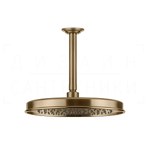 Gessi Venti20 Верхний душ d32,8 см, потолочный кронштейн, 1 вид струи, цвет: warm bronze brushed PVD 65153#726