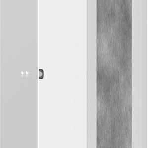 Hansgrohe XtraStoris Rock Полка в нишу встраиваемая 30х14х30h см, с дверью, цвет: матовый белый 56088700