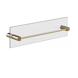 Gessi Rilievo Полотенцедержатель для крепления на стекло 47,8 см, цвет: warm bronze brushed PVD 59564#726