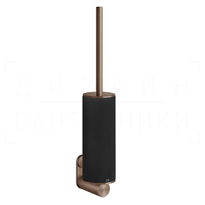 Gessi 316 Ершик для унитаза подвесной, с кермической колбой Neolite, цвет: black/copper brushed PVD 54720#708