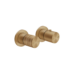 Gessi Habito Смеситель для душа термостат. на 2 потреб., встраиваемый, цвет: warm bronze brushed PVD 70334#726