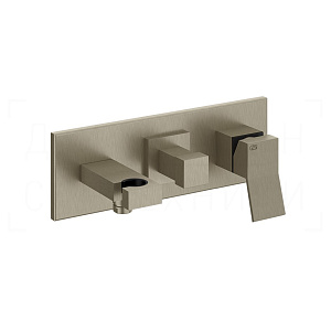 Gessi Rattangolo K Смеситель для душа встраив., на 2 потреб., внеш. час., цвет: finox brushed nickel 53141#149
