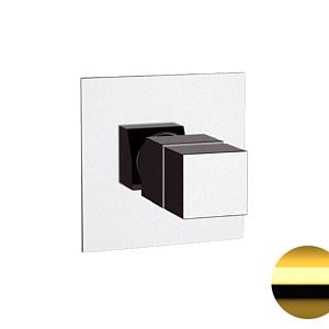 Remer Q-Elegance Термостат для душа встраиваемый, 1 потребитель, с скрытой частью, цвет: oro lucido QT30DO