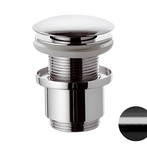 Remer Донный клапан click-clack без перелива, цвет: cromo nero spazzolato 904CC2114CFP