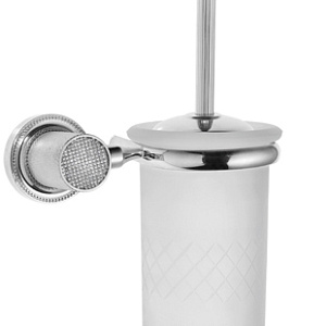 Boheme Royal Cristal Ершик для унитаза подвесной со стеклянной колбой, цвет: chrome 10933-CR