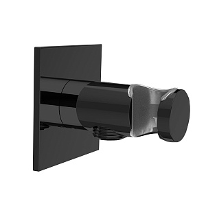 Almar Square Шланговое подключение для лейки с держателем, цвет: matt black E095039.MB