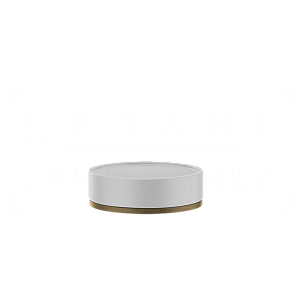 Gessi Inciso Мыльница с керамической чашей Neolite, настольная, цвет: white/antique brass 58525#713