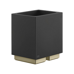 Gessi Inverso/Rettangolo Стакан настольный, черный керамический, цвет: brushed brass PVD 20832#727