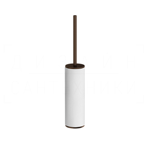 Gessi Inciso Ершик для унитаза напольный, с кермической колбой Neolite, цвет: white/dark bronze 58543#845
