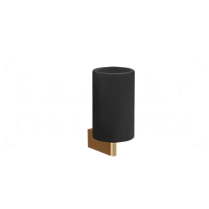 Gessi Origini Стакан подвесной, керамический Neolite, цвет: black/warm bronze brushed PVD 66408#726