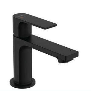 Hansgrohe Rebris E Смеситель для раковины однорычажный, с донным клапаном, цвет: матовый черный 72553670