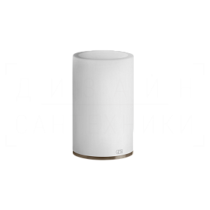 Gessi 316 Стакан настольный, керамический Neolite, цвет: white/coffee bronze brushed PVD 54731#761