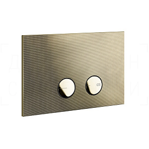 Gessi Inverso Diamantato Кнопка смыва для инсталляции Geberit, 2 режима, латунь, цвет: brass PVD 54681#710