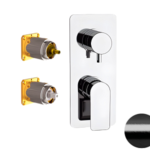 Remer Infinity Смеситель для ванны, 2 потребителя, внешняя часть, цвет: cromo nero spazzolato I92KBCFP