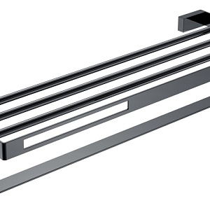 Boheme Q Полка для полотенец 60x23 см, подвесная, цвет: shine gun metall 10947-SGM