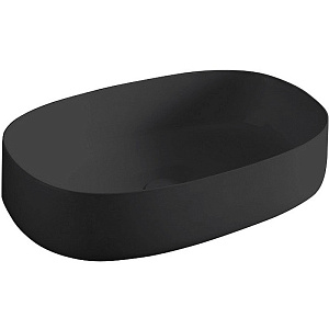 ArtCeram Cognac Раковина чаша 55x35x14,5h см, без перелива, покрытие Saniglaze, цвет: matt black COL003 17 00