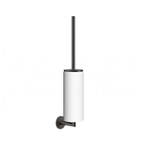 Gessi Ventaglio Ершик для унитаза подвесной, колба Neolite, цвет: white/black metal brushed PVD 63619#707