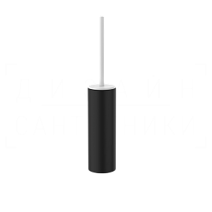 Gessi Ingranaggio Ершик для унитаза напольный, с кермической колбой Neolite, цвет: black/matte white 63744#279
