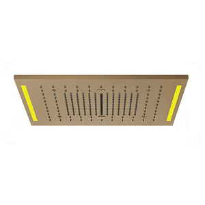 Gessi Colour Потолочный душ 50,5 см, встраив., 3 вида струи, хромотер., цвет: warm bronze brushed 57977#726