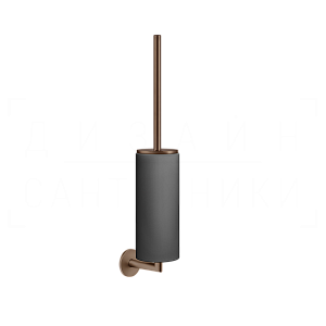 Gessi Ventaglio Ершик для унитаза подвесной, колба Neolite, цвет: black/copper brushed PVD 63620#708