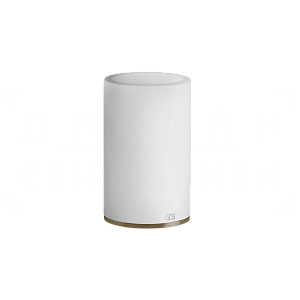 Gessi 316 Стакан настольный, керамический Neolite, цвет: white/deep bronze brushed PVD 54731#791