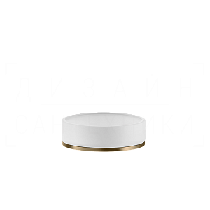 Gessi Inciso Мыльница с керамической чашей Neolite, настольная, цвет: white/warm bronze brushed PVD 58525#726