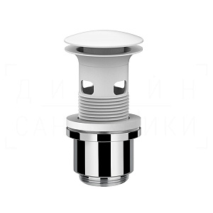 Gessi Донный клапан с переливом “Stop&Go”, цвет: matte white 01422#279