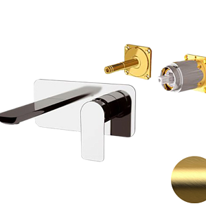 Remer Infinity Смеситель для раковины, излив 20,5 см, внешняя часть, цвет: oro spazzolato I15LKBBG