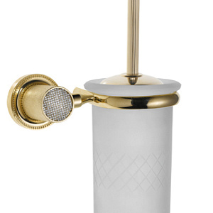Boheme Royal Cristal Ершик для унитаза подвесной со стеклянной колбой, цвет: gold 10933-G