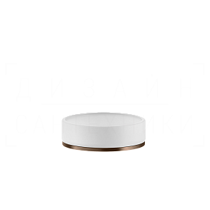 Gessi Inciso Мыльница с керамической чашей Neolite, настольная, цвет: white/copper brushed PVD 58525#708