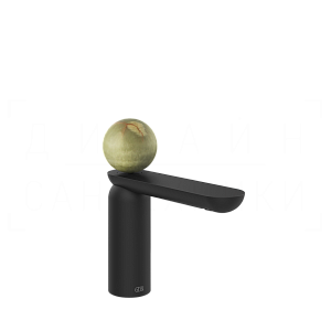 Gessi Perle Смеситель для раковины, с донным клапаном, излив 13,2 см, цвет: matte black 74551#299
