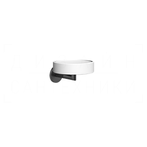 Gessi Anello Мыльница с керамической чашей Neolite, подвесная, цвет: white/matte black 63701#299