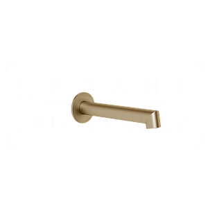 Gessi Ingranaggio Излив настенный для ванны 19,2 см, фиксированный, цвет: warm bronze brushed PVD 63603#726