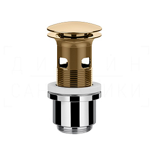 Gessi Донный клапан с переливом “Stop&Go”, цвет: warm bronze PVD 01422#735