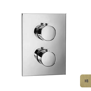 Almar Core Square Термостат для душа, внешняя часть на 2 потребителя, цвет: brushed high brass E176882.HB