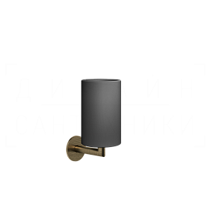 Gessi Ventaglio Стакан подвесной, керамический Neolite, цвет: black/antique brass 63608#713