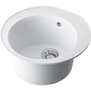 Omoikiri Miya 50-R-WH Кухонная мойка Tetogranit 50,5x49 см, цвет: белый 4993506